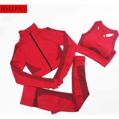 Seamless Women Yoga Sets Female Sport Gym Suits Wear Running Clothes Women Fitness Sport Bra Yoga Suit Long Sleeve Yoga Clothing