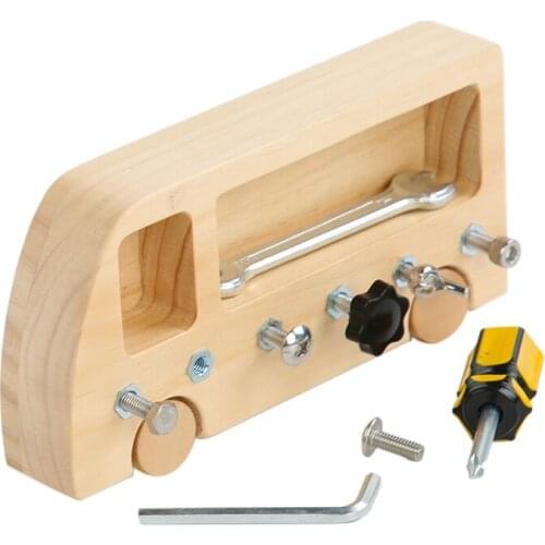 Wooden Screwing Driver Board Educational Learning Toy Workbench Practical Basic Life Skills Nuts Screw Bolts Set