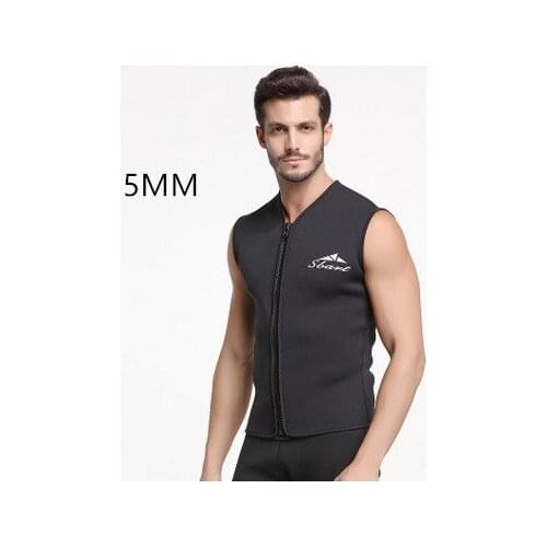 Men 5MM Neoprene Wetsuit Vest Scuba Surfing Swimming Diving Suit Triathlon Cold Water Snorkeling Spearfishing Warm Beach Clothes