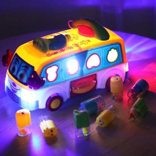 Electric Universal Bus Airplane with Music Light Parent-child Interactive Toy