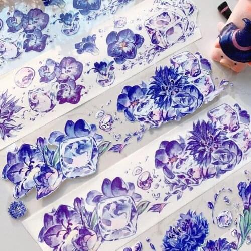 Green Orchid Washi Tape for Card Making Bullet Journal DIY Scrapbooking Decorative Sticker