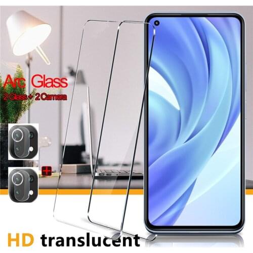 Arc Clear Glass for Mi11 lite Glasses Xiaomi Mi 11i Mi-11 lite 5G HD Lamina Mi 11T Pro Screen Protector xaiomi Mi11T mi 11 lite