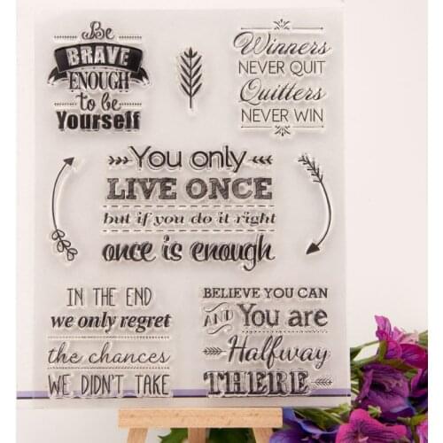 Vintage Clear Stamp for Scrapbooking Transparent Stamps Silicone Rubber DIY Photo Album Decor Arts Crafts You Only Letter