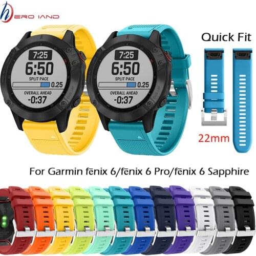 Watchband Strap for Garmin Fenix 6/5/5 Plus/Forerunner 935 945/Instinct Sport Silicone Band 22mm Quick Fit Wrist Bracelet Strap