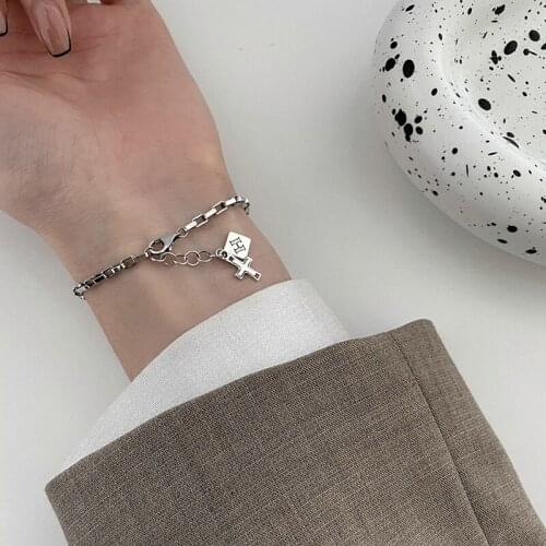 Tassel Cross H Letter Square Brand Chain Charm Bracelet For Women Adjustable Original Fashion Trendy Student Jewelry BOYULIGE