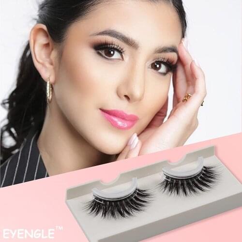 EYENGLE 3D Self-Adhesive False Eyelashes Pre-glued Extension Reusable Natural No Glue Eye lashes Makeup Tools Faux eyelash