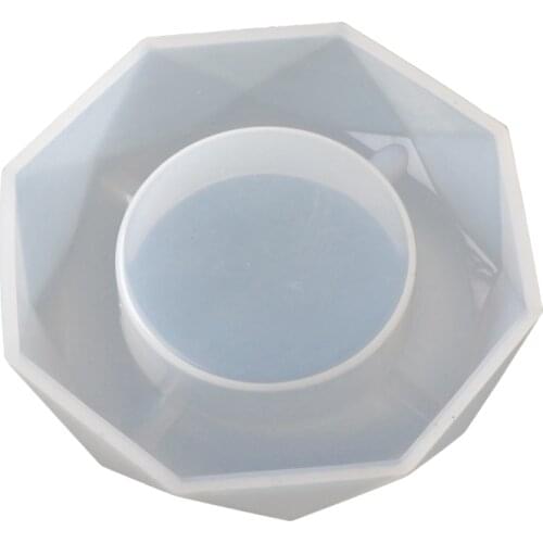DIY Crystal Epoxy Resin Mold Round/Square/Rhombus/Polygon Ashtray Silicone Mould 87HB