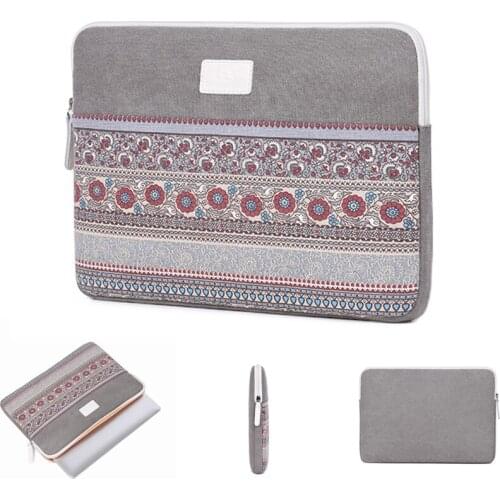 Laptop Sleeve Bag for Macbook Air 11 13 15 Pro New Retina Ethnic Style Floral Cover Notebook Handbag 14.4 13.3 15.4 15.6 Plush