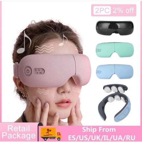 Smart Vibrating Eye Massager Bluetooth Eye Protector Hot Compress Glasses Equipment Music Foldable Eye Protector Sleep Mask