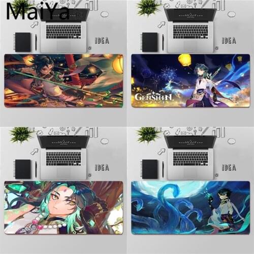 Maiya High Quality Genshin Impact Xiao Unique Desktop Pad Game Mousepad Free Shipping Large Mouse Pad Keyboards Mat