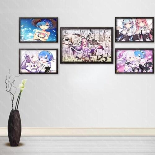 Japanese Anime Re Zero Posters Wall Art Decor Picture Modern Home Room Decoration Quality Canvas Painting More Size Customizable