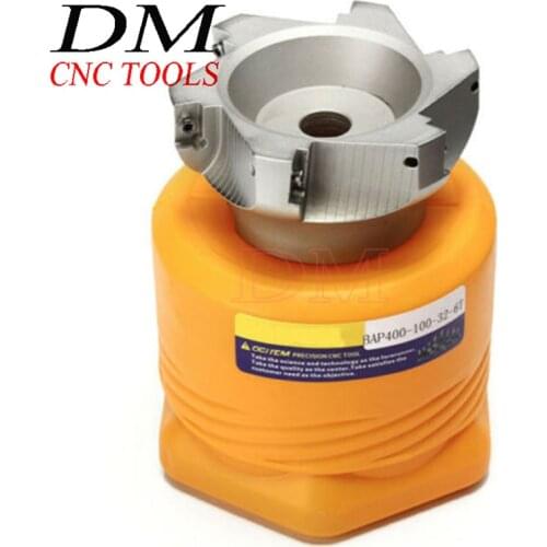 1pcs BAP400R-100-32-6T/BAP400R-125-40-7T/BAP400R-160-40-8T 90 degree right-angle Milling cutter Usable blade APMT1604/APKT1604