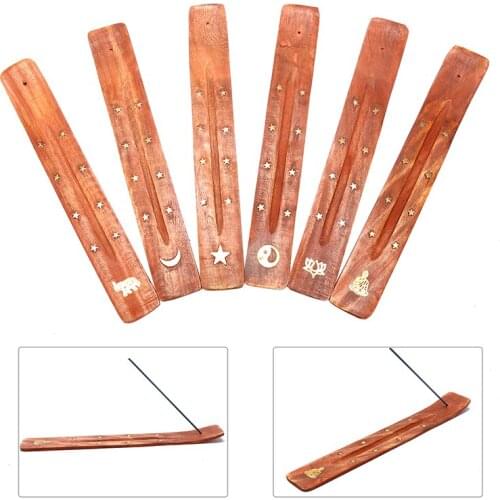 1PC Natural Plain Wooden Incense Burner Stick Ash Catcher Holder Incense Ash Board Aromatherapy Home Decor Censer Tool