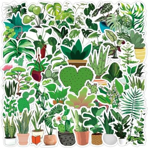 10/50PCS Environmental Protection Green Plants Graffiti Stickers DIY Bike Guitar Laptop Waterproof PVC Classic Toy Sticker Decal