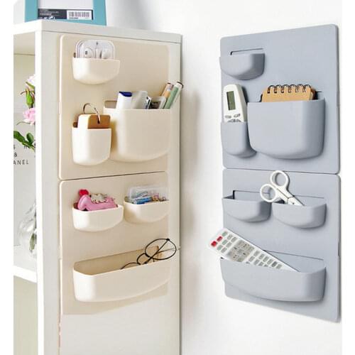 Home Storage Wall Suction Cup Plastic Storage Rack Cosmetic Toiletries Sundries Storage Holder Bathroom Organizer U3