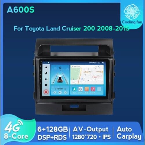 6G+128G Eight Core DSP Android 11 for Toyota Land Cruiser 200 2008-2015 Car Radio Multimedia Video Player Navigation USB GPS