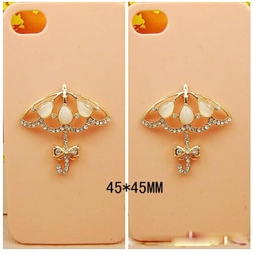 Free Shipping Hot Sale40pcs/lot 45x45mm Flatback Rhinestone Button For Hair Bow Center Wedding Invitation Button HB008