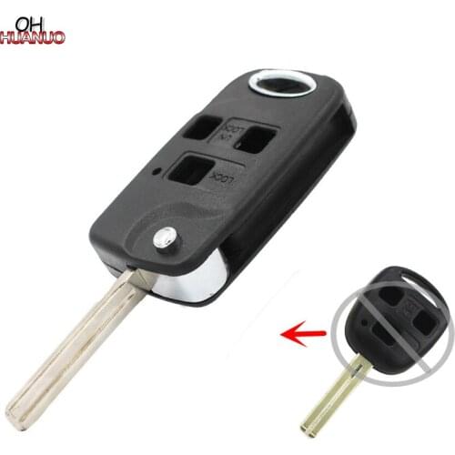 3 Button Replacement Shell Flip Remote Key Fob Case For Lexus IS200 GS300 LS400 RX300