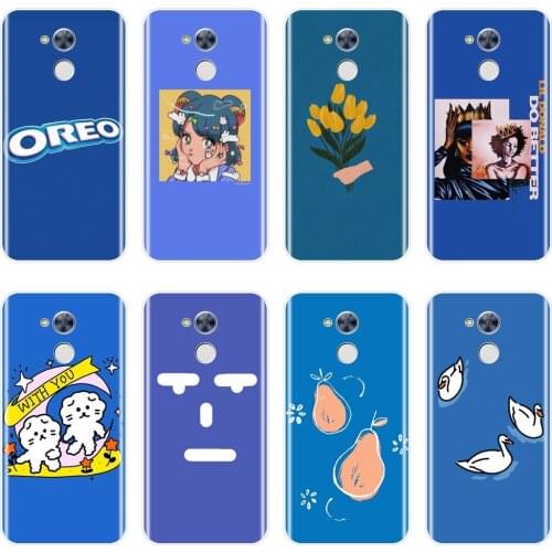 Phone Case For Huawei Honor 4X 5A 5X 6 6X Soft Flower Cat Blue Pear Floral Cover For Huawei Honor 4C 5C 6C 6A Pro Case Silicone