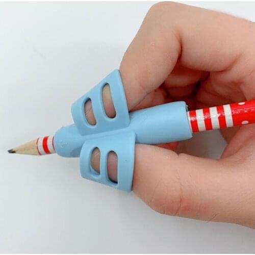 600 Pcs Tools Two Finger Pencil Holder Ergonomic Non-toxic Writing Aid Grip Silicone Grip Soft Training Posture Correction Children