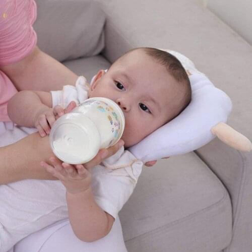 Baby Pillow Lamb Soft Down Cotton Animal Style Newborn Sleep Support Simple White Color Multifunction Nursing Prevent Flat Head