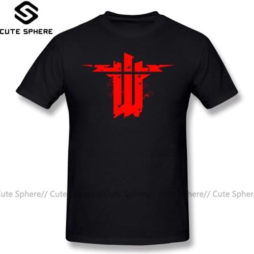 Wolfenstein T Shirt Wolfenstein The New Order T-Shirt Classic Cotton Tee Shirt Plus size Male Printed Awesome Tshirt