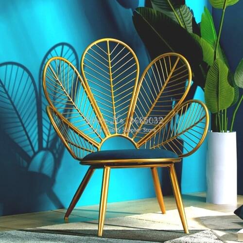 Peacock Shape Golden Iron Sofa Leisure Chair Bedroom Combination Furniture Living Room Set China Free Shipping Modern Furniture
