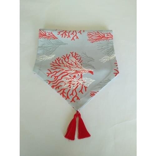 Ayşemce Red Coral Desenki Runner Table Cloth