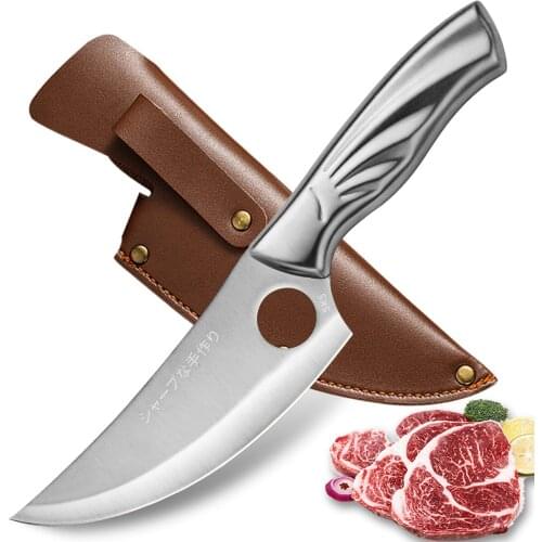 Full Stainless Stain Kitchen Knife Chef Knife Boning Knife Vegetable Meat Cooking Knife Sharp Knife Fishing Knife Hunting Knife