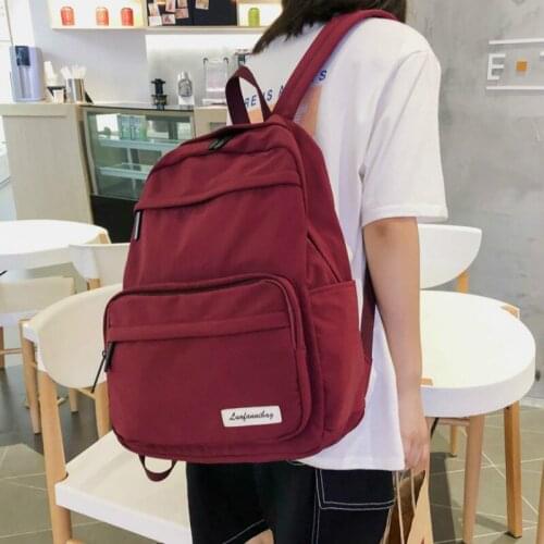 Fashion Wild Women Backpack Large Capacity Multi-pocket Women Bags Casual Zipper Nylon Backpacks School Bag For Teenage Girls