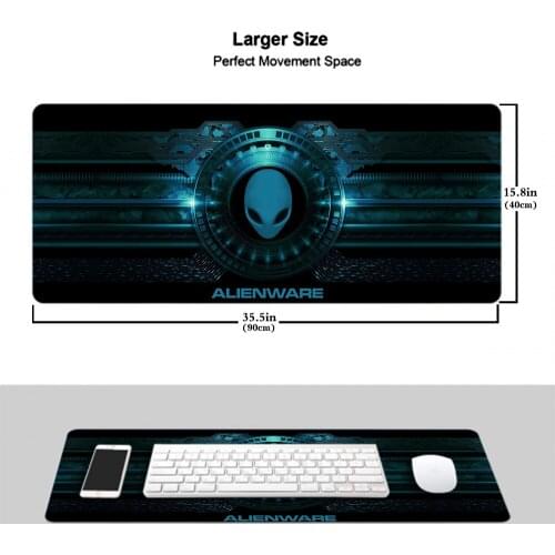 Dell Alienware LOGO Mouse Pad Gamer PC Completo Computer Large 900x400 XXL Desk mat Keyboard Anime Gaming Accessories Mousepad