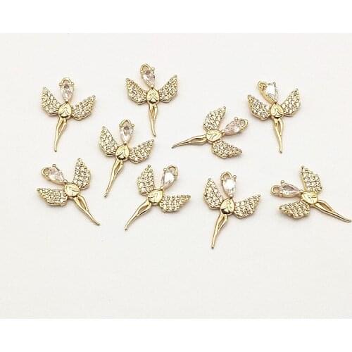 New Arrival! 20x14mm 50pcs Copper/Cubic Zirconia Charm for Handmade Necklace/Earring DIY Parts,Jewelry Accessories Findings