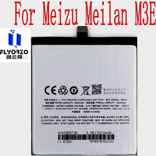 Brand new Original 3100mAh BA02 New Battery For Meizu Meilan M3E A680Q Mobile Phone
