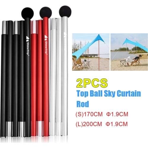 Outdoor Aluminum Alloy Canopy Pole Beach Camping Tent Support Frame1.7M/2M Foldable Camping Tent Support Tarp Pole Support