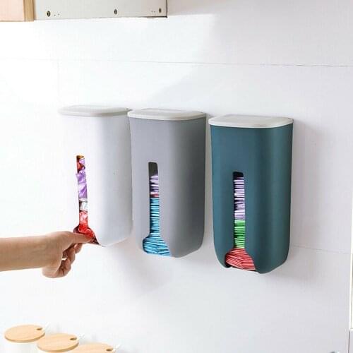 Plastic Bag Holder Dispenser Hanger Storage Bag Garbage Trash Kitchen Organizer