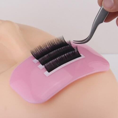 Silicone Eyelash Extension Stand Pallet Pad Lash Tray Holder Tool Clear lash Holder Forehead sticker silica gel