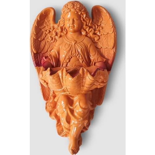 PRZY Creative Angel Flower Basket Mold European Wall porch Hanging Flowerpot Mold Concrete Planter Adornment Cement Clay Mould