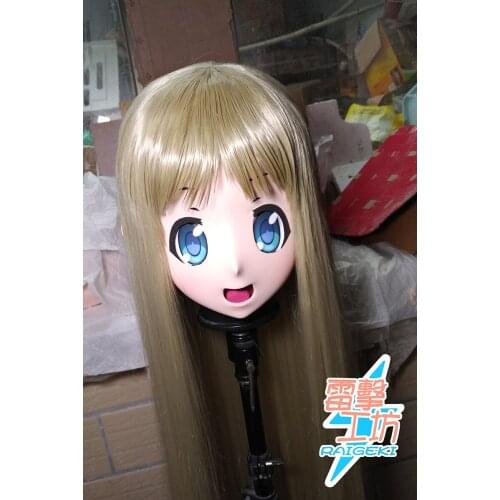 RAIGEKI MAKS 30) Resin 3/4 Head Female/Girl Kigurumi Anime Cosplay Masks Crossdress Japan Role Lolita Crossdresser DOLL BJD Cos