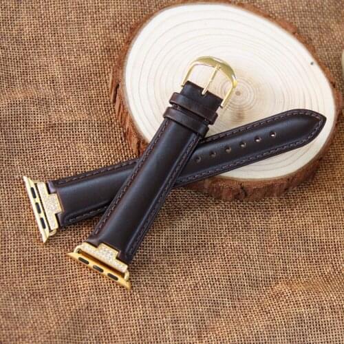 Top Leather Band for Apple Watch 3 Diamond Band 40mm for Apple Watch Series 4 40mm Band for iwatch Replacement official colors