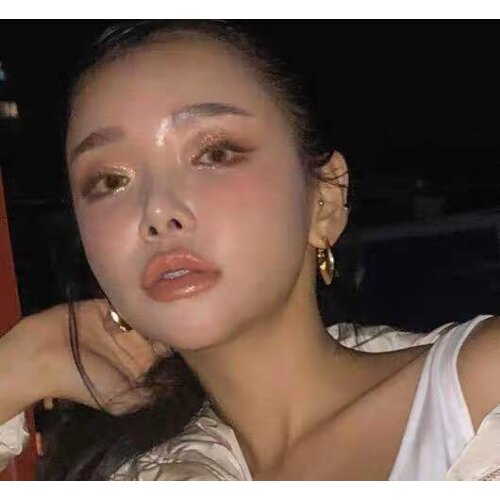 Rongho Vintage Oval Metal Circle Hoop earrings for women Gold Geometric earring Femme Birncos Chunky bijoux