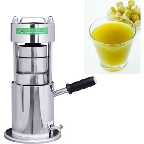 Sugarcane Juice Extractor Machine 30kg/H Hand Press Cane Extracting Manual Sugar Cane Juicer Home Commercial Stainless Steel