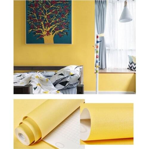 Modern Waterproof Self-Adhesive Wallpapers Kitchen Cabinet Single Color Matte Wall Sticker Home Sticky Paper Decal Wall in Rolls