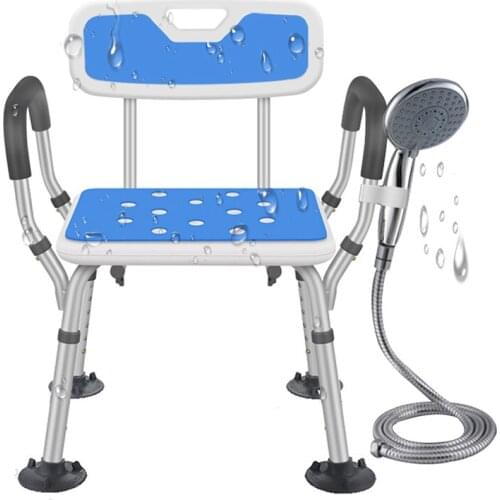 Upgraded thickened Can bear 250kg Elderly bathroom seat anti-skid Adjustable bath chairs for elderly stool for shower chair