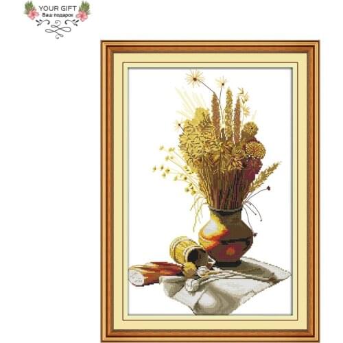 Your Gift J405 14CT 11CT Counted and Stamped Home Decor Autumn Needlework Needlepoint Embroidery DIY Cross Stitch kits
