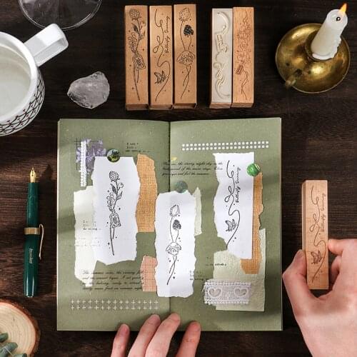 Vintage Butterfly Rhythm Plant Berries Stamp DIY Wooden Rubber Stamps For Scrapbooking Stationery Scrapbooking Standard Stamp