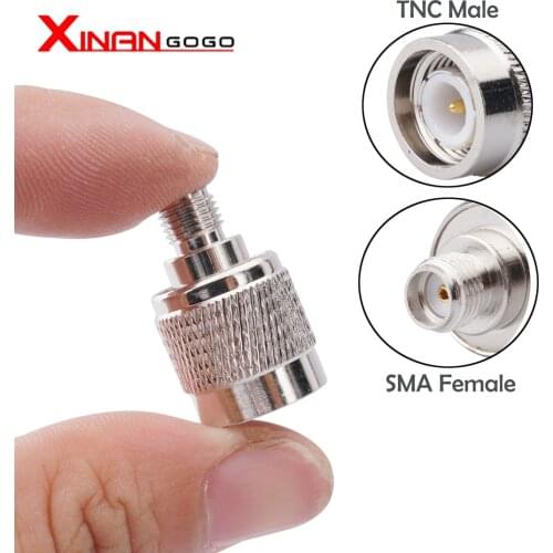 1Pcs Adapter TNC Male plug to SMA Female jack RF Coaxial Connector High Quanlity Straight Type
