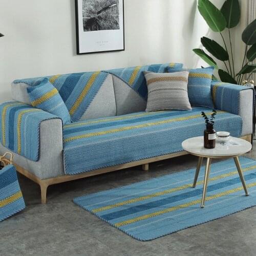 1Piece Cotton Linen Sofa Cover Four Seasons Universal Non-slip Fabric Sofa Towel Simple Modern Living Room Cushion Back Towel