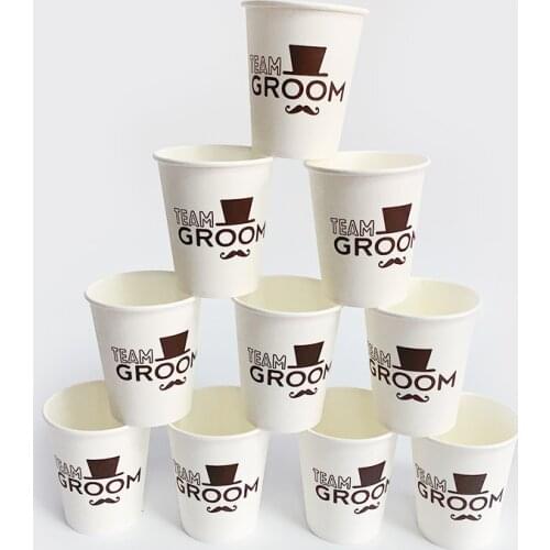 10Pcs Team Groom Cup Bachelor Party Decoration Wedding Decoration Wedding Paper Cup Party Decoration Fun Cup Hen Party Favor
