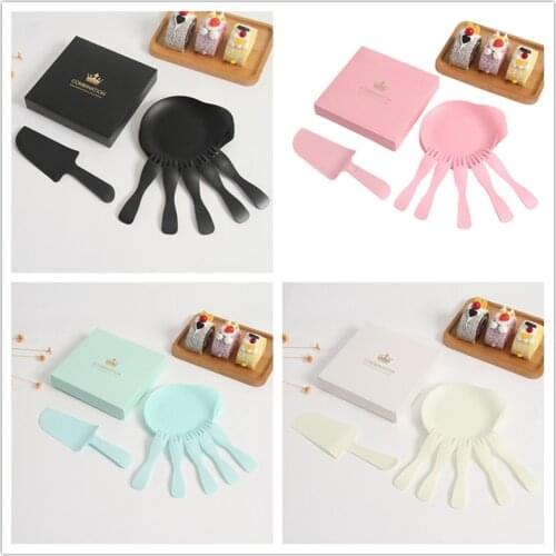 11pcs pink blue Cake cutlery Afternoon Tea Wedding Plates birthday Party Tableware Plastic knife and fork Cake Decorating Tools