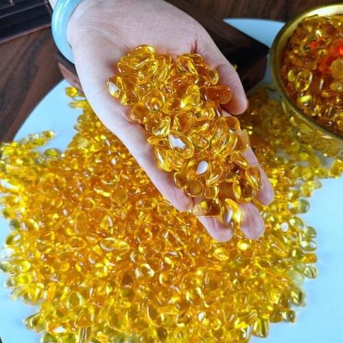 50gNatural Citrine Yellow Quartz Crystal Stone Rock Polished Gravel Specimen natural stones minerals decoration DIY craft